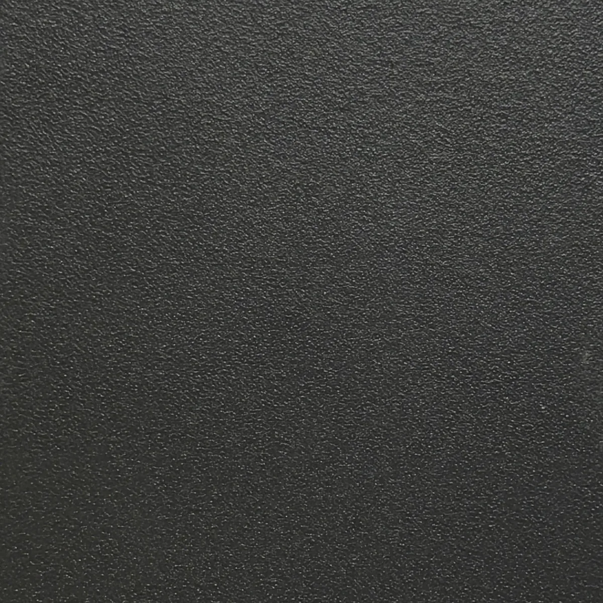 Close-up of matte black powder-coated metal