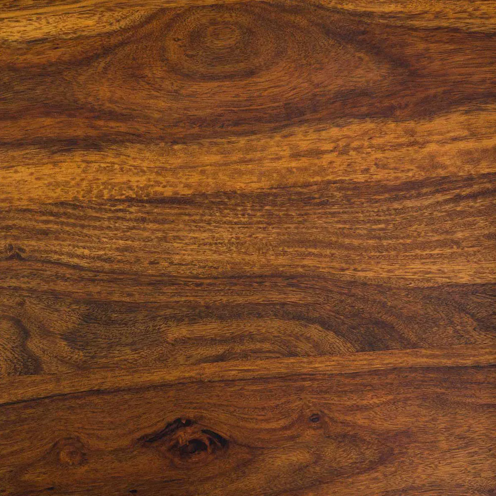 Close-up of rich sheesham wood grain