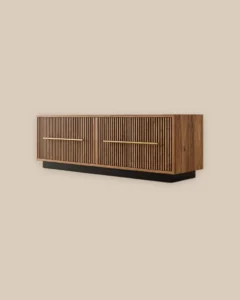 Slatted TV Console